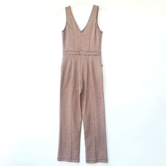 Women's New Sleeveless Plaid Jumpsuit XS - Picture 6 of 8